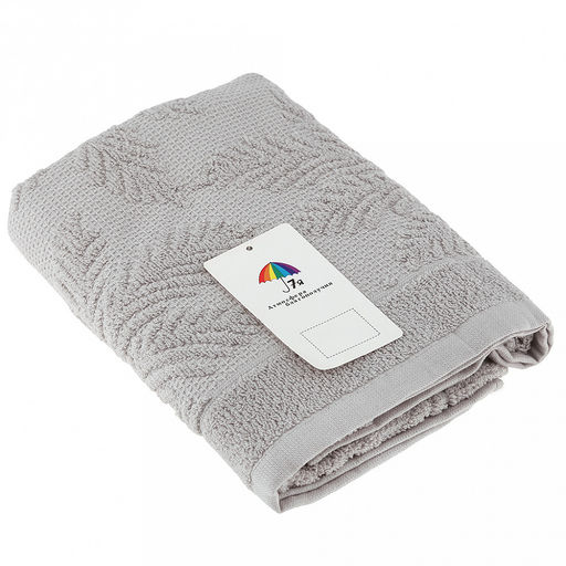 Полотенце махровое "Экзотика" 50х90см, хлопок 100%, серый (Китай)