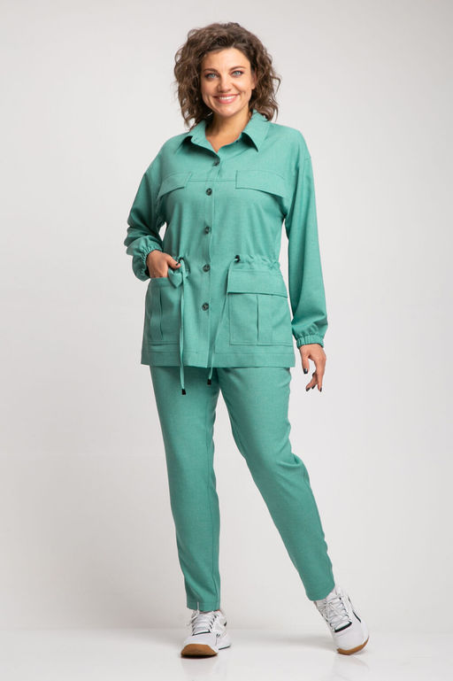 Костюм Liona Style 946 мятно-зеленый