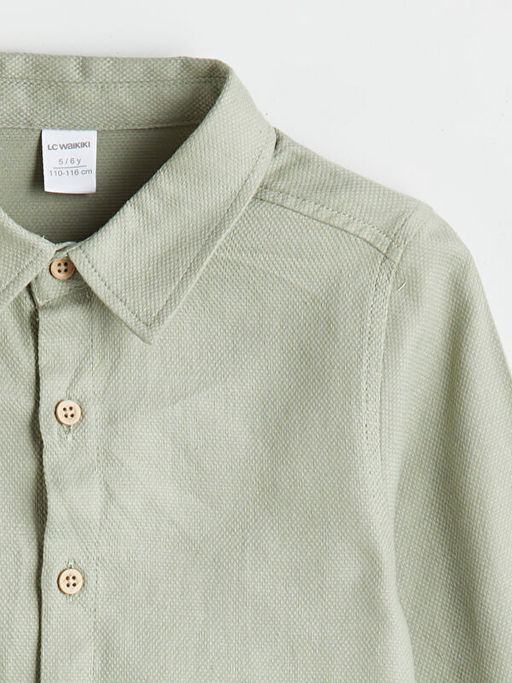 Basic Uzun Kollu Erkek ?ocuk G?mlek