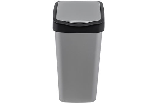 Ведро для мусора с подвижной крышкой 20 л 30*23,5*43 см Тандем сер.металлик/черный (842058) - Elan gallery фото 6