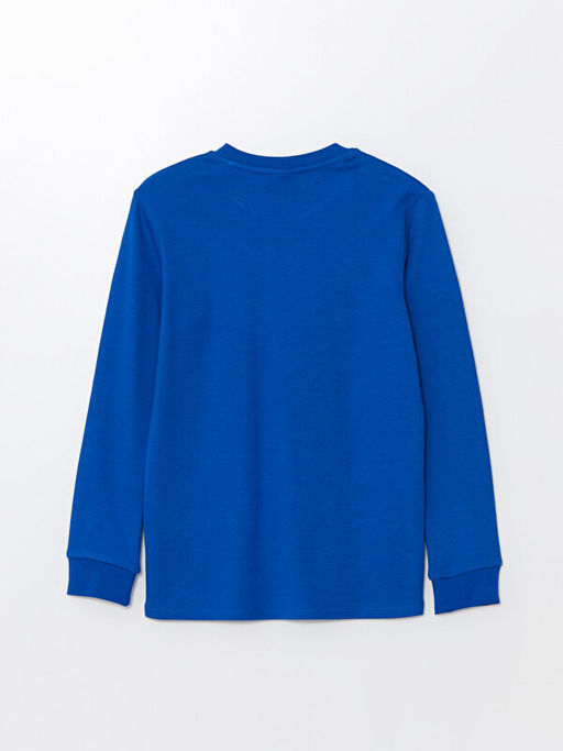 Bisiklet Yaka Bask?l? Uzun Kollu Erkek ?ocuk Ti??rt - Waikiki фото 3