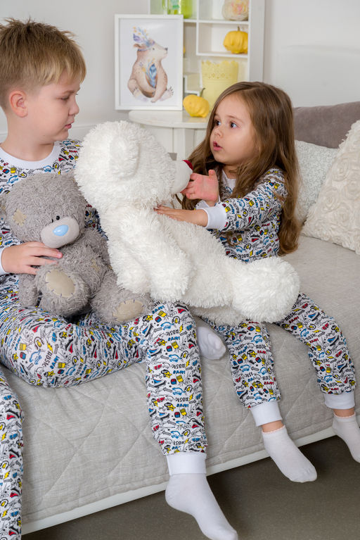 Пижама подростковая из кулирки пенье на манжетах Дрёма графити - Амадэль фото 46