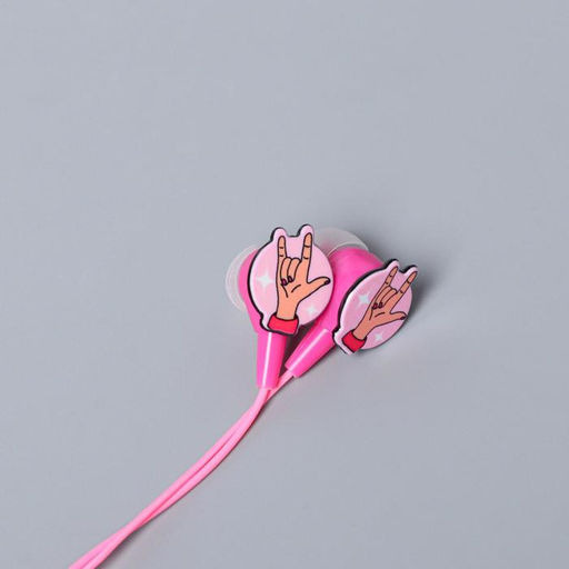 Набор маска для сна, наушники вакуумные и внешний аккумулятор 5000 mAh Love, 20,5 х 16,5 см - Like me фото 5