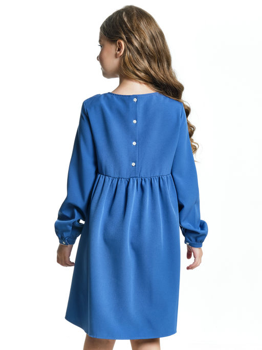 Платье для подростка с бантом UD 7181 серо-синий - Mini maxi фото 2