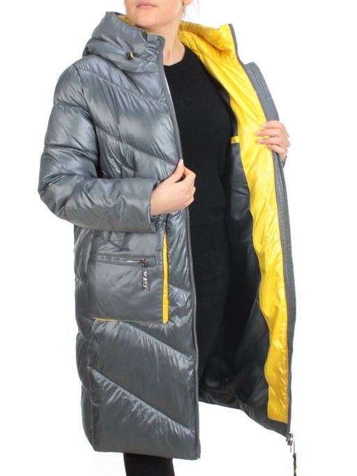YM 2119 GRAY/BLUE Куртка зимняя женская MAYYIYA (200 гр. холлофайбера) - Fashion фото 6