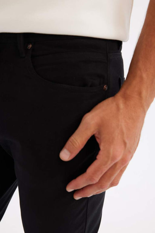 Брюки-чиносы скинни из парусины - Defacto фото 5