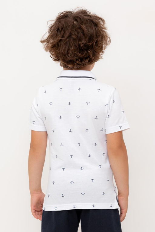 КР 302232-1/белый,морские якоря к569 джемпер-поло для мал - Crockid фото 3