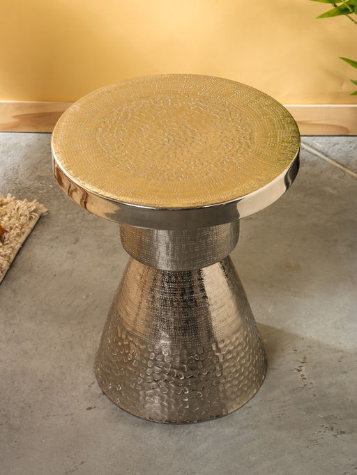 Столик кофейный, 39×39×49 см, серебряный