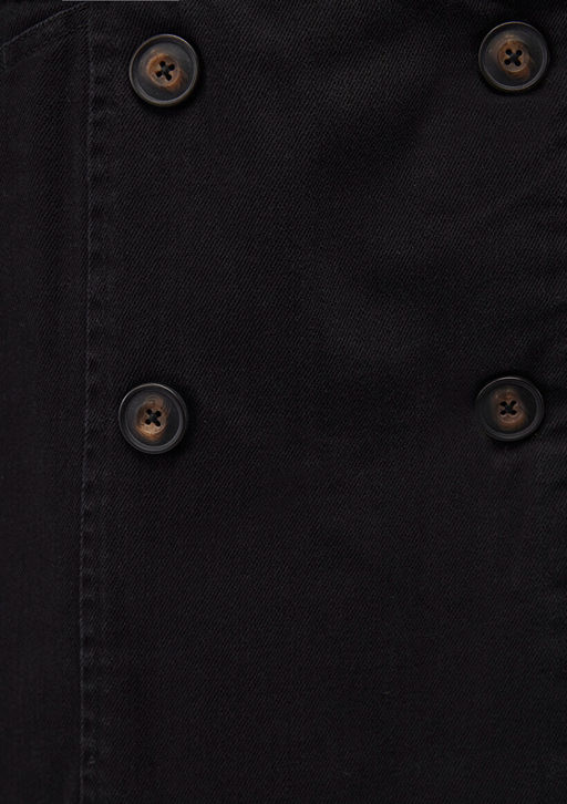 Suni Kurk Detayl? Antrasit Denim Ceket - Mavi фото 8