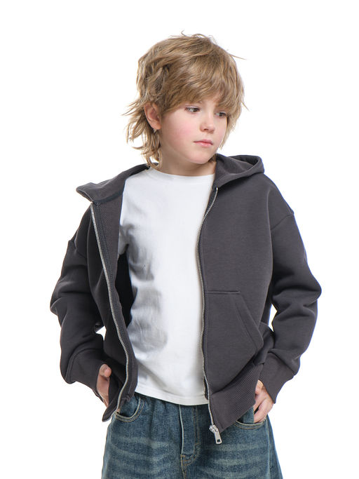 Зипка толстовка для мальчика с шевроном 22-0430 графит - Mini maxi фото 2