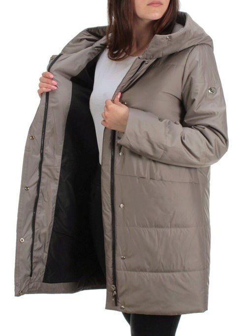 22225 DK.BEIGE Куртка демисезонная женская (100 гр. синтепон) - Фабричный китай фото 7