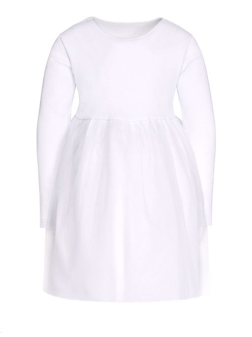 Платье Апрель из хлопка с лайкрой белое фото 3