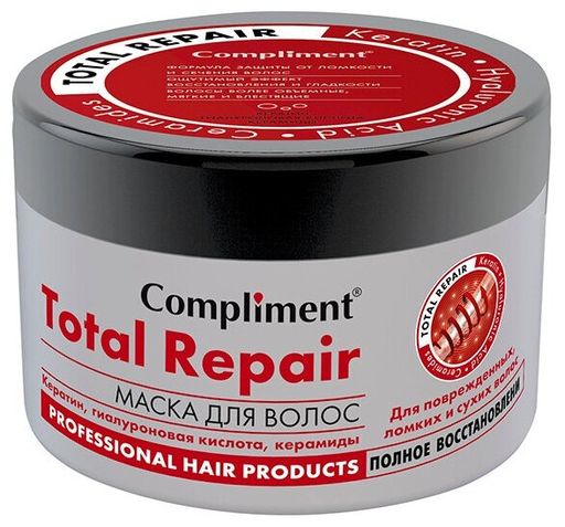 "Compliment" Маска д/в Total Repair д/поврежд.и сухих Полное восстановление (500мл).12 /798474/