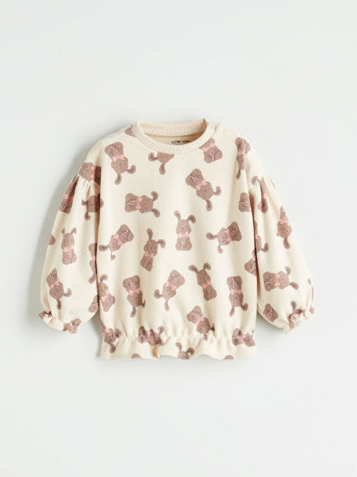 Bisiklet Yaka K?z Bebek Sweatshirt ve Tayt 2li