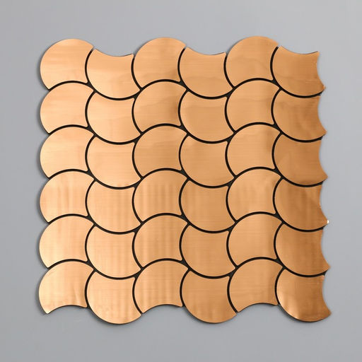 Наклейка интерьерная «Волны», декор на стену, бронза, 30×30 см