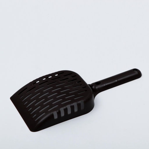 Цена за 4 шт. Совок для кошачьего туалета, пластик, пластик, цвет шоколадный