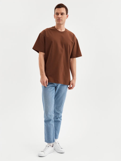 Футболка мужская MINAKU: Moments, коричневая, р-р 46-48