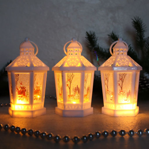 Фонарь светодиодный 14 см / VFR-108-A /уп 12/120/новогодний/белый - Галеонтрейд фото 3