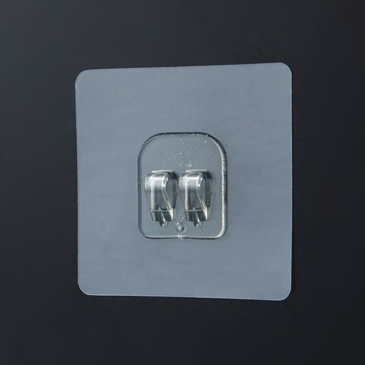 Цена за 3 шт. Крючки для полок самоклеящиеся, 5.6×5.6 см, 10 шт., прозрачная основа