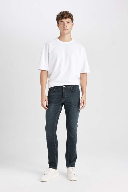 Pedro Slim Fit Джинсовые брюки узкого кроя с нормальной талией и узкими штанинами - Defacto фото 4