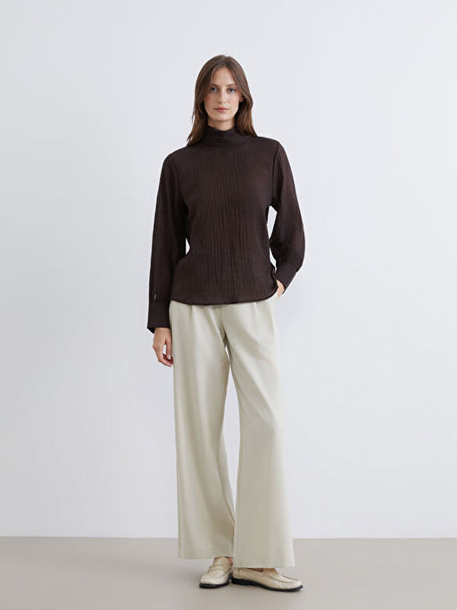 Dik Yaka Dokulu Bluz