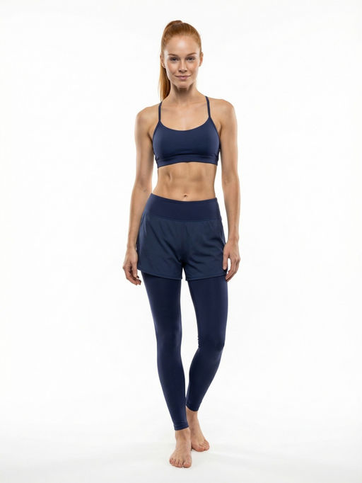 Легинсы RUI GE GE женские с шортами 2 в 1 черные - Mtforce фото 21