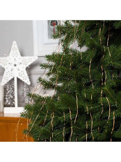 Гирлянда «Конский хвост» 20 нитей по 2 м, IP20, медная нить, 400 LED, свечение тёплое белое, 12 В