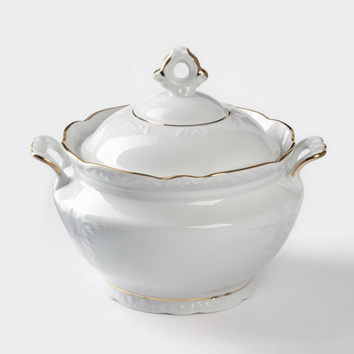 Сервиз столовый Добрушский завод «Бельё», 48 предметов, фарфор, белый