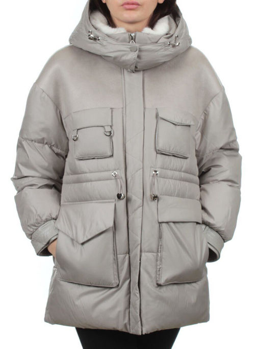 338-X44 BEIGE Куртка зимняя женская (200 гр. холлофайбер)