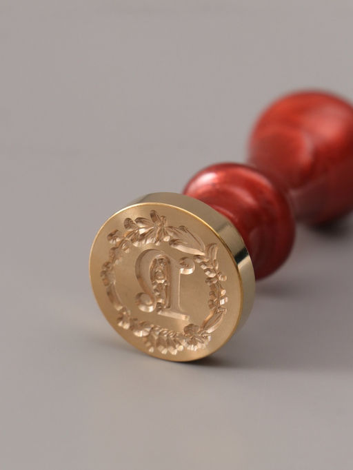 Печать для сургуча с пластиковой ручкой «Венок с буквой N», 2.5×2.5×6.3 см