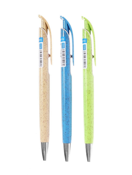 Цена за 12 шт. Ручка шариковая, автоматическая, синий стержень, узел 0.8 мм, на масляной основе, МИКС