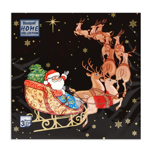 Цена за 2 шт. Салфетки бумажные Home Collection «Новогодний кортеж», 3 слоя, 33х33 см, 20 шт