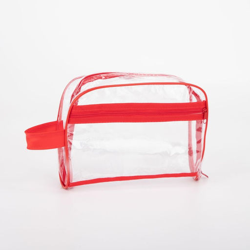 Косметичка на молнии, наружный карман, с ручкой, цвет красный - Simaland фото 2
