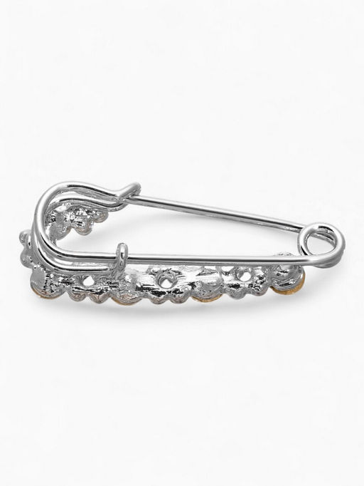 Булавка Лунная дорожка, 4 см, радужная в серебре