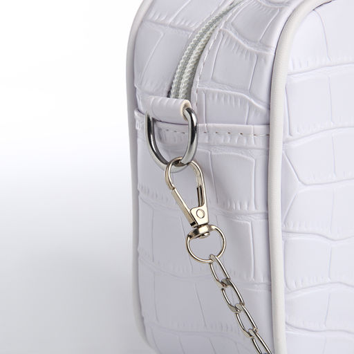 Сумка женская,18*7*14, отд на молнии, цепочка, белый - Simaland фото 4