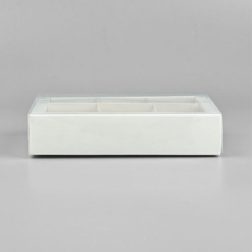 Цена за 5 шт. Коробка под 6 конфет с ячейками «Белая», 10 х 14.5 х 3 см