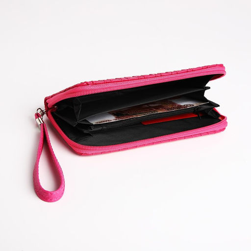 Кошелёк на молнии, цвет фуксия - Simaland фото 4