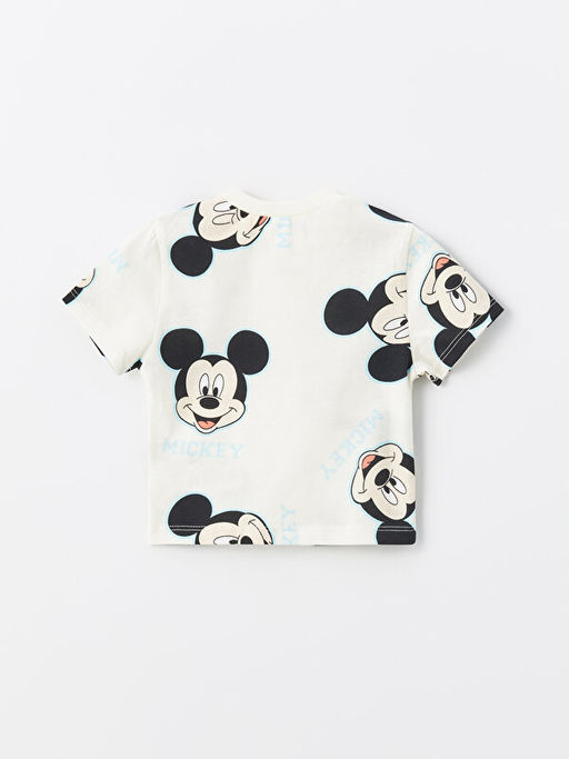 Bisiklet Yaka K?sa Kollu Mickey Mouse Bask?l? Erkek Bebek Ti??rt ve ?ort 2li Tak?m - Waikiki фото 3