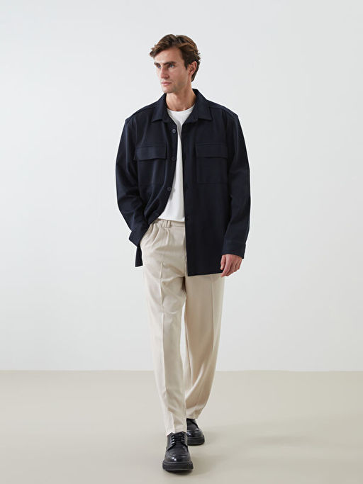 Regular Fit Uzun Kollu Erkek G?mlek Ceket