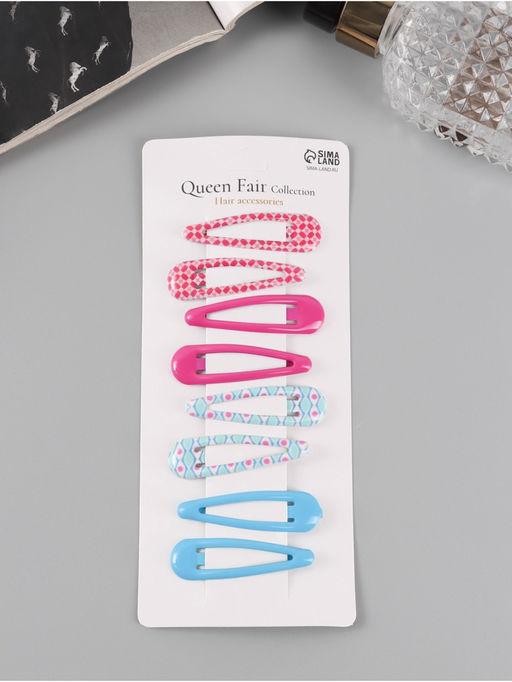 Цена за 2 шт. Заколки для волос «Флора», набор 8 шт., весна, 5 см, МИКС