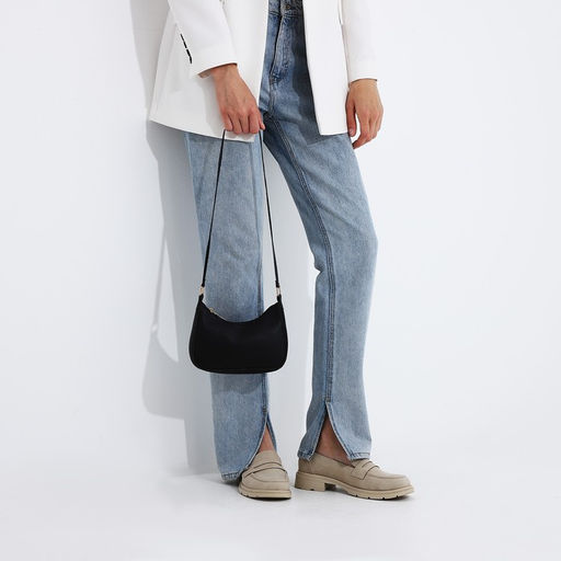 Сумка багет из искусственной кожи,19х15х6.5 см, чёрный цвет - Nazamok фото 8