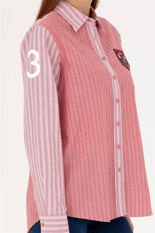 Женская красная рубашка с длинным рукавом - U.s. polo assn фото 13
