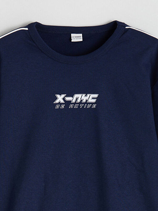 Bisiklet Yaka Erkek ?ocuk Sweatshirt