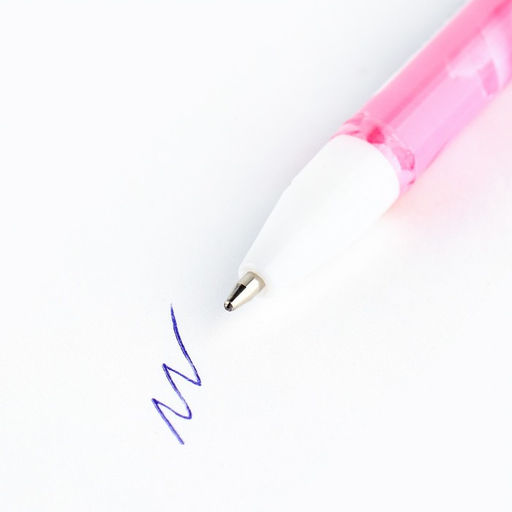 Цена за 10 шт. Ручка шариковая синяя паста 0.5 мм с колпачком Ты прекрасна! пластик