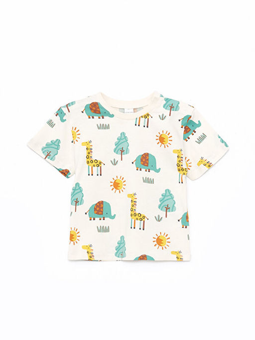 Bisiklet Yaka K?sa Kollu Erkek Bebek Ti??rt ve Pantolon 2li Tak?m - Waikiki фото 2