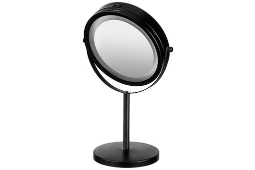 Зеркало двустороннее на подставке 21*13,5*33 см 5-кратный зум со светод.подсветкой,черное - Elan gallery фото 5