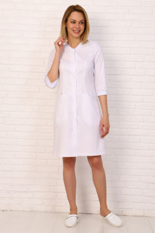 Халат женский 186 СVC. Цвет: белый - Стильб фото 7