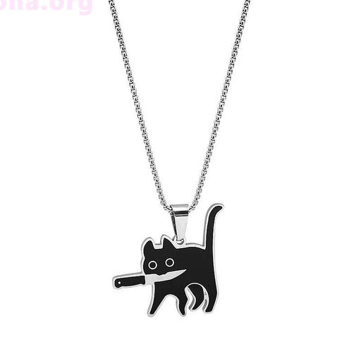 Подвеска на цепочке Котик с ножом - Купи слона фото 3