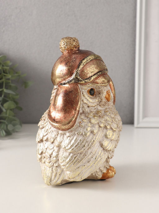 Фигурка полистоун «Сова в шапке-ушанке», 10.5×12×18 см