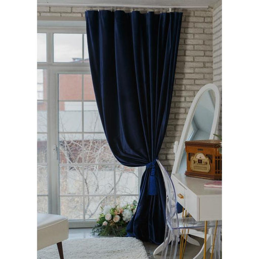 Штора портьерная «Этель», 145×270 см, ренессанс голубая океан